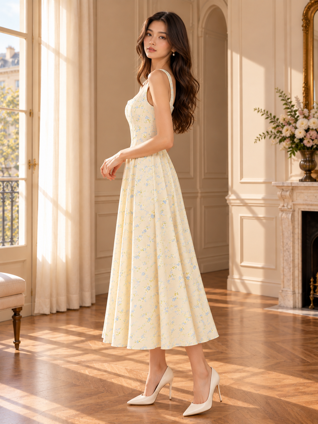 Women’s Printed Lace-Up Dress