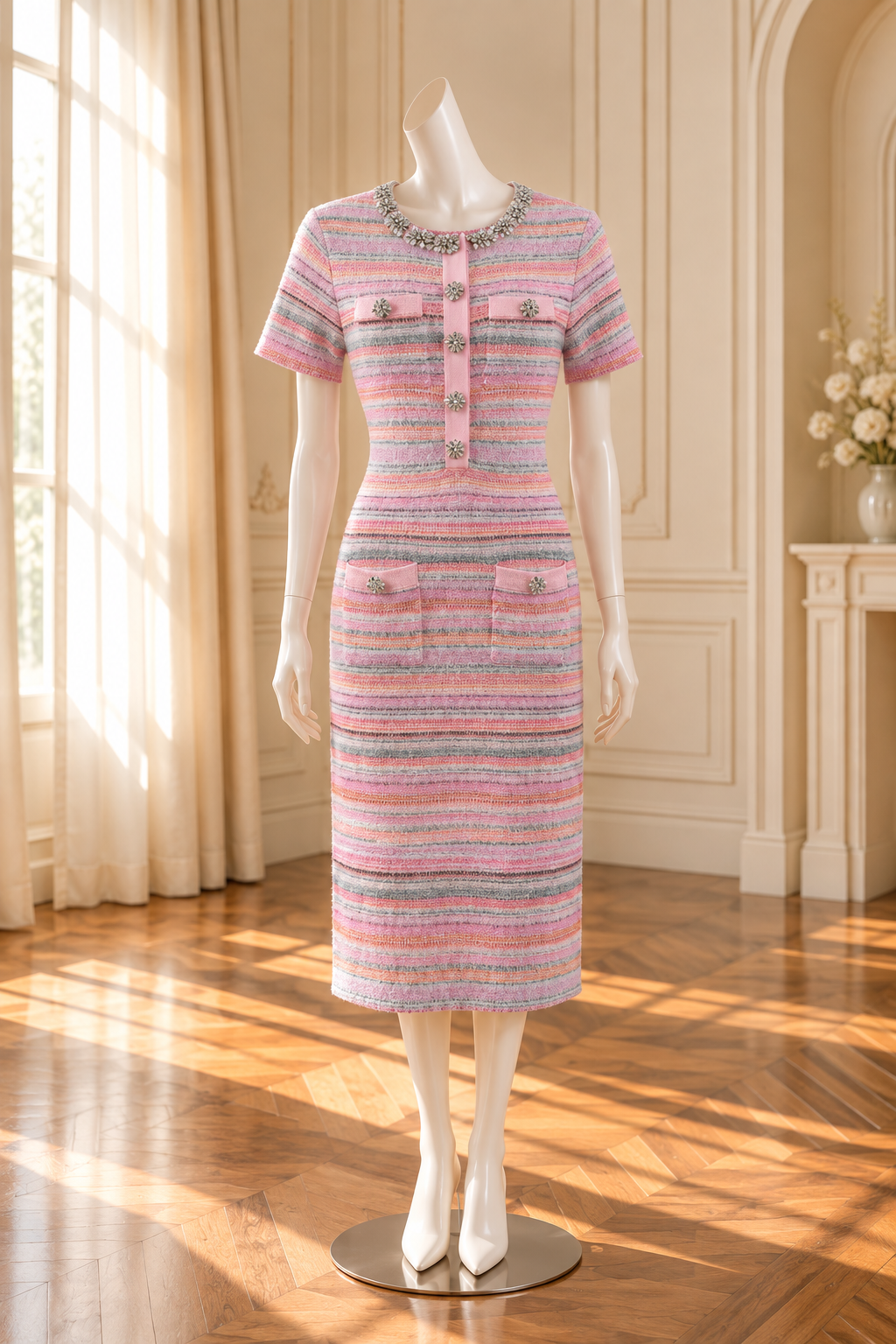 Women’s Striped Color-Block Dress