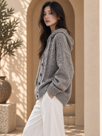 Women’s Hooded Relaxed Knit Sweater