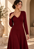 Women’s Collared Long Knit Dress