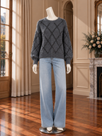 Women’s Sequin Crewneck Knit Sweater