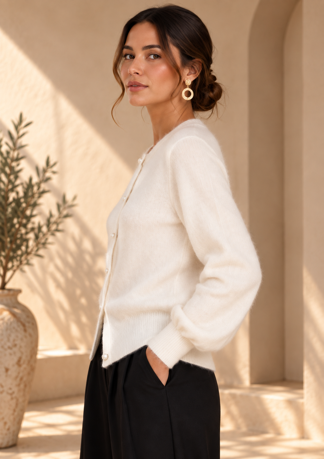 Women’s Cropped Knit Cardigan