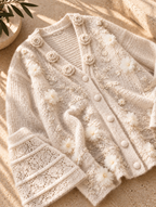 Women’s Floral V-Neck Button Cardigan