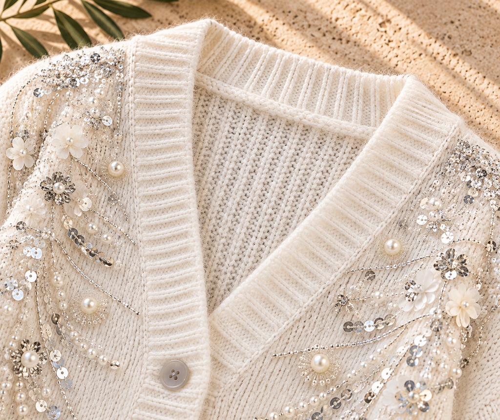 Women’s Sequin Relaxed Knit Sweater