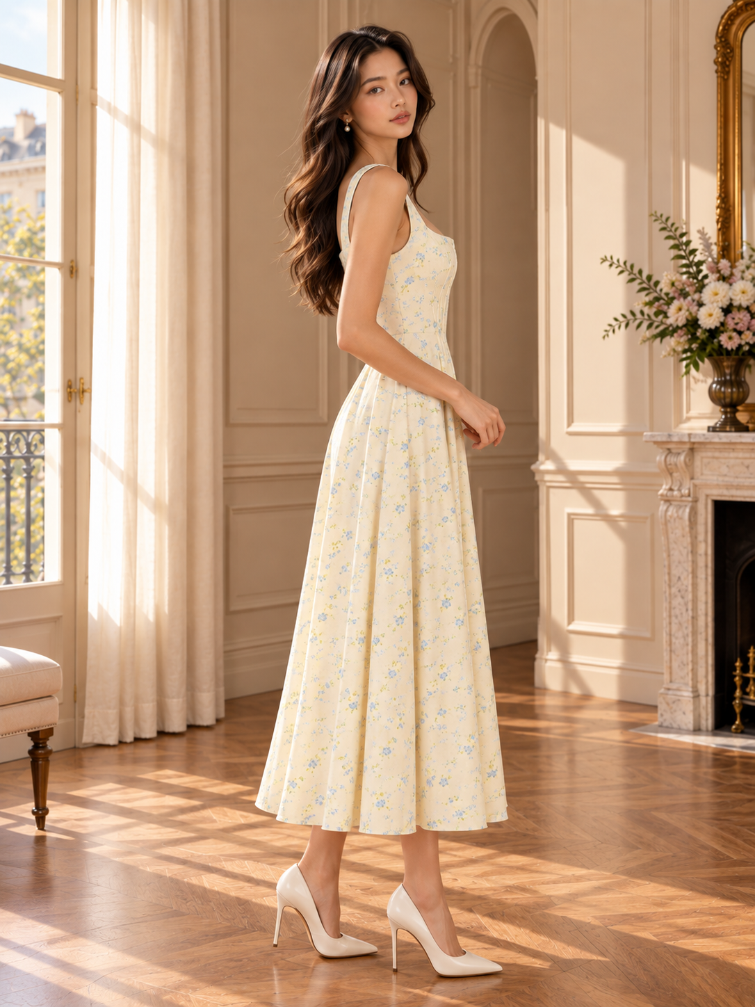Women’s Printed Lace-Up Dress