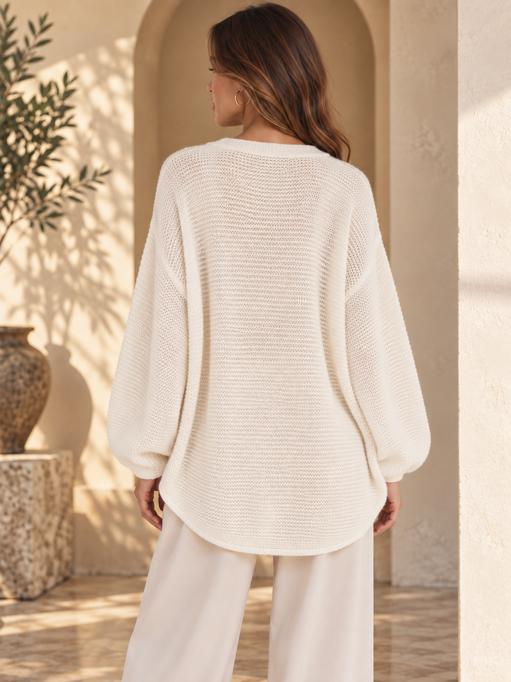Women’s Open-Front Relaxed Knit Cardigan