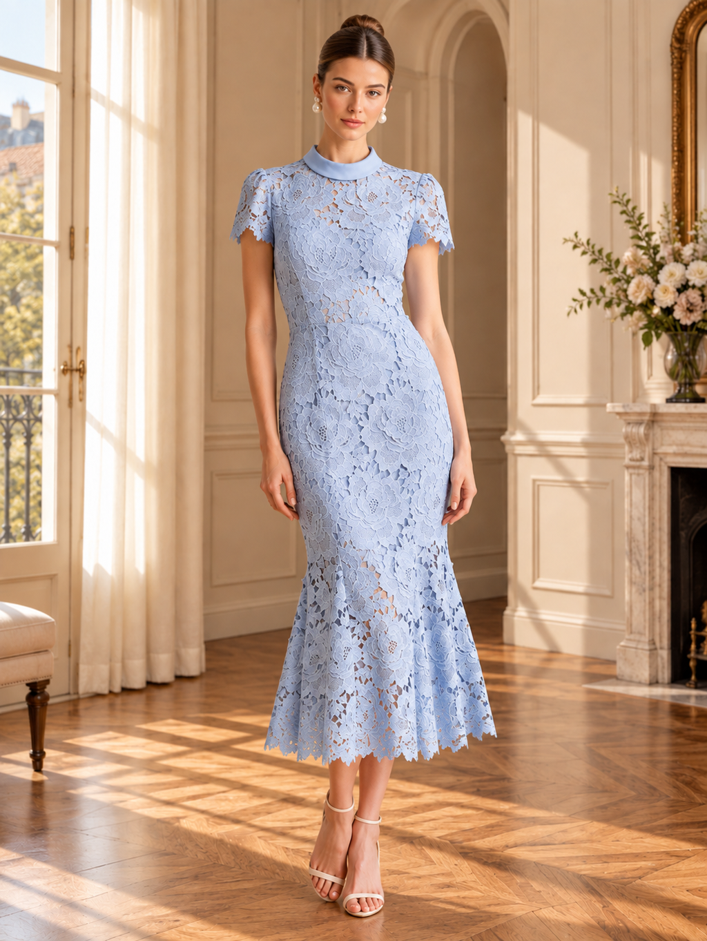 Women’s Short Sleeve Lace Dress