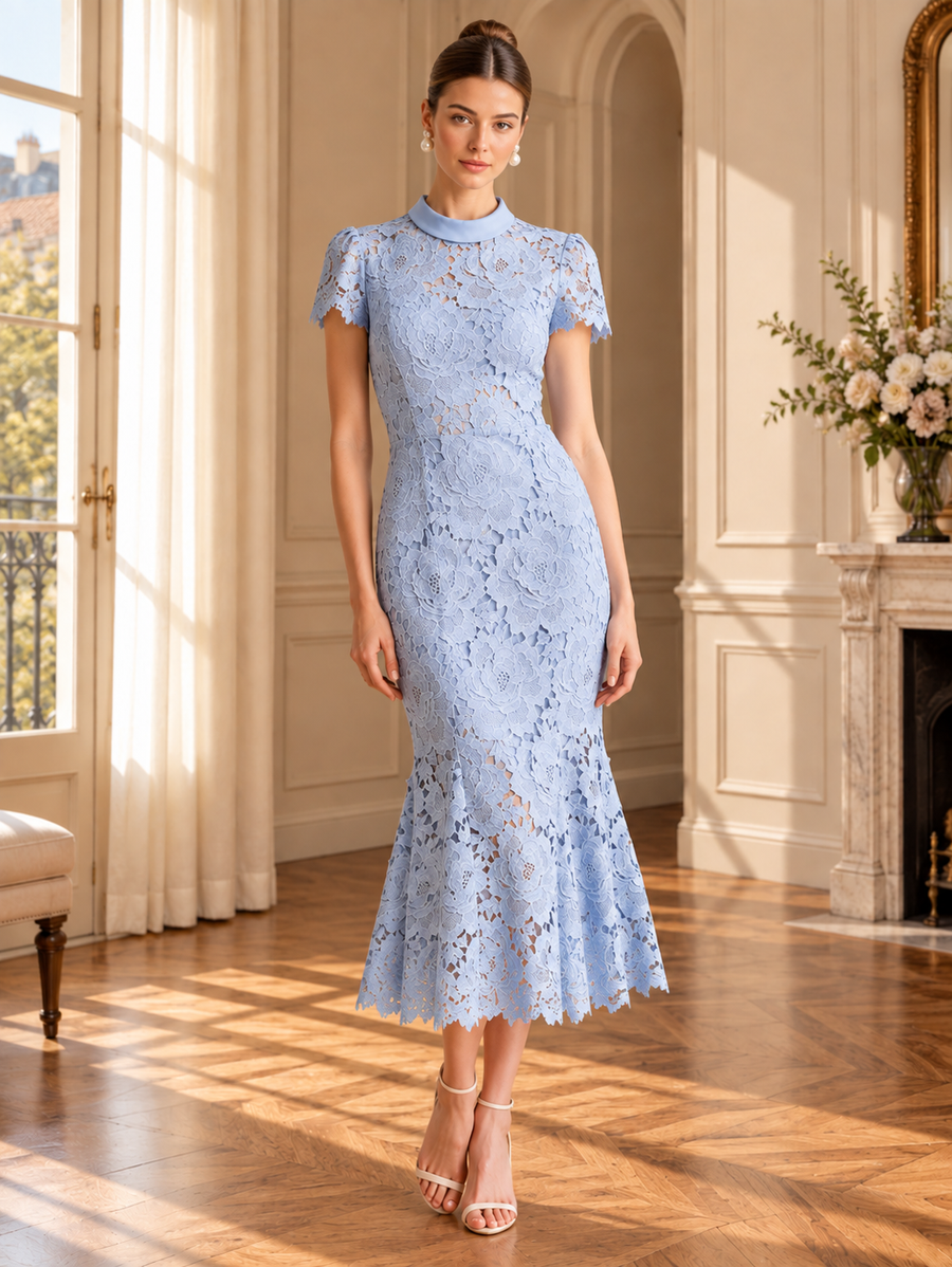 Women’s Short Sleeve Lace Dress