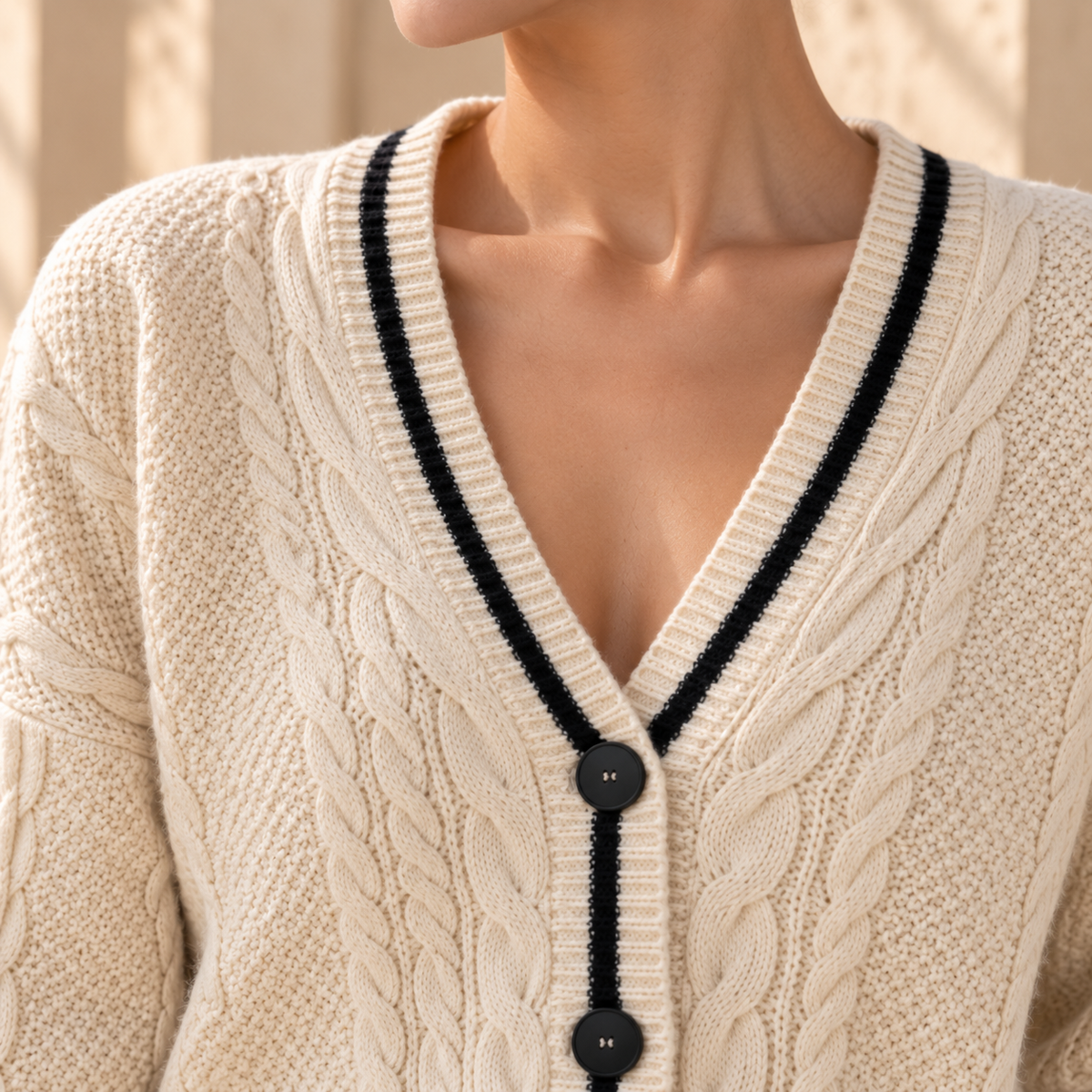 Women’s Long Sleeve Wool-Blend Cardigan