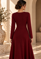 Women’s Collared Long Knit Dress