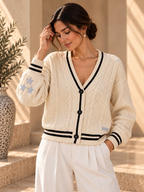 Women’s Long Sleeve Wool-Blend Cardigan