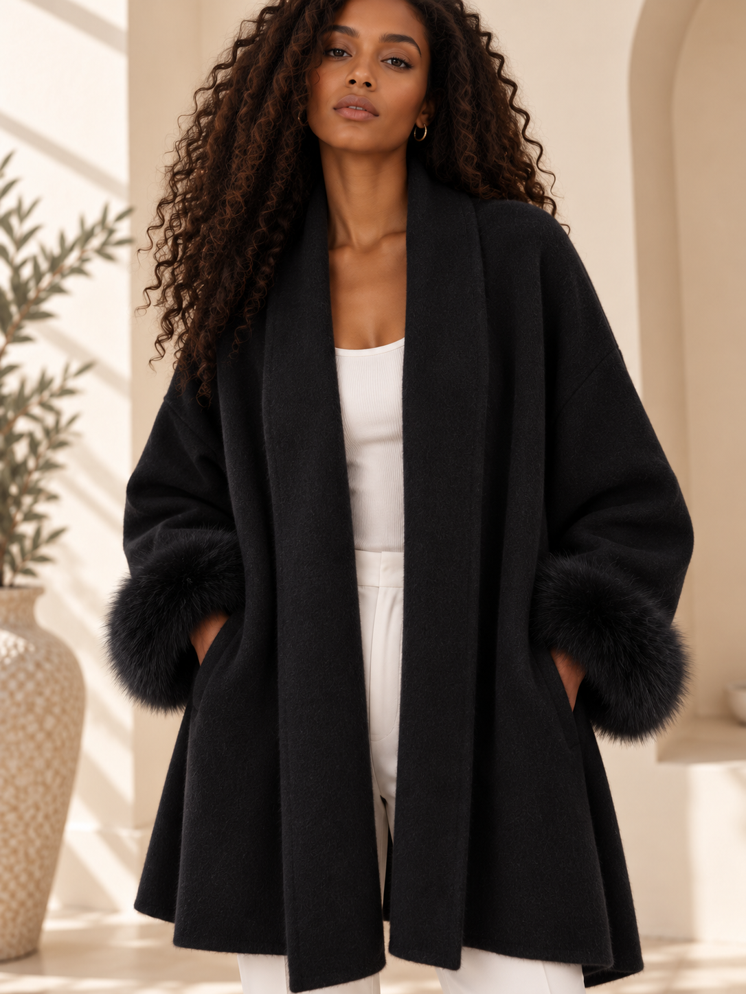 Women’s Lace-Up Knit Cardigan
