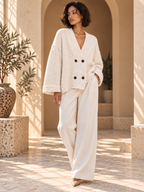 Women’s Relaxed V-Neck Long Sleeve Knit Sweater