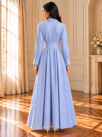 Women’s Striped Belted Shirt Dress