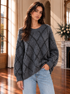 Women’s Sequin Crewneck Knit Sweater