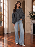 Women’s Sequin Crewneck Knit Sweater