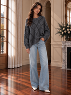 Women’s Sequin Crewneck Knit Sweater