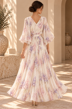 Women’s Floral Chiffon Maxi Dress