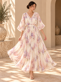 Women’s Floral Chiffon Maxi Dress