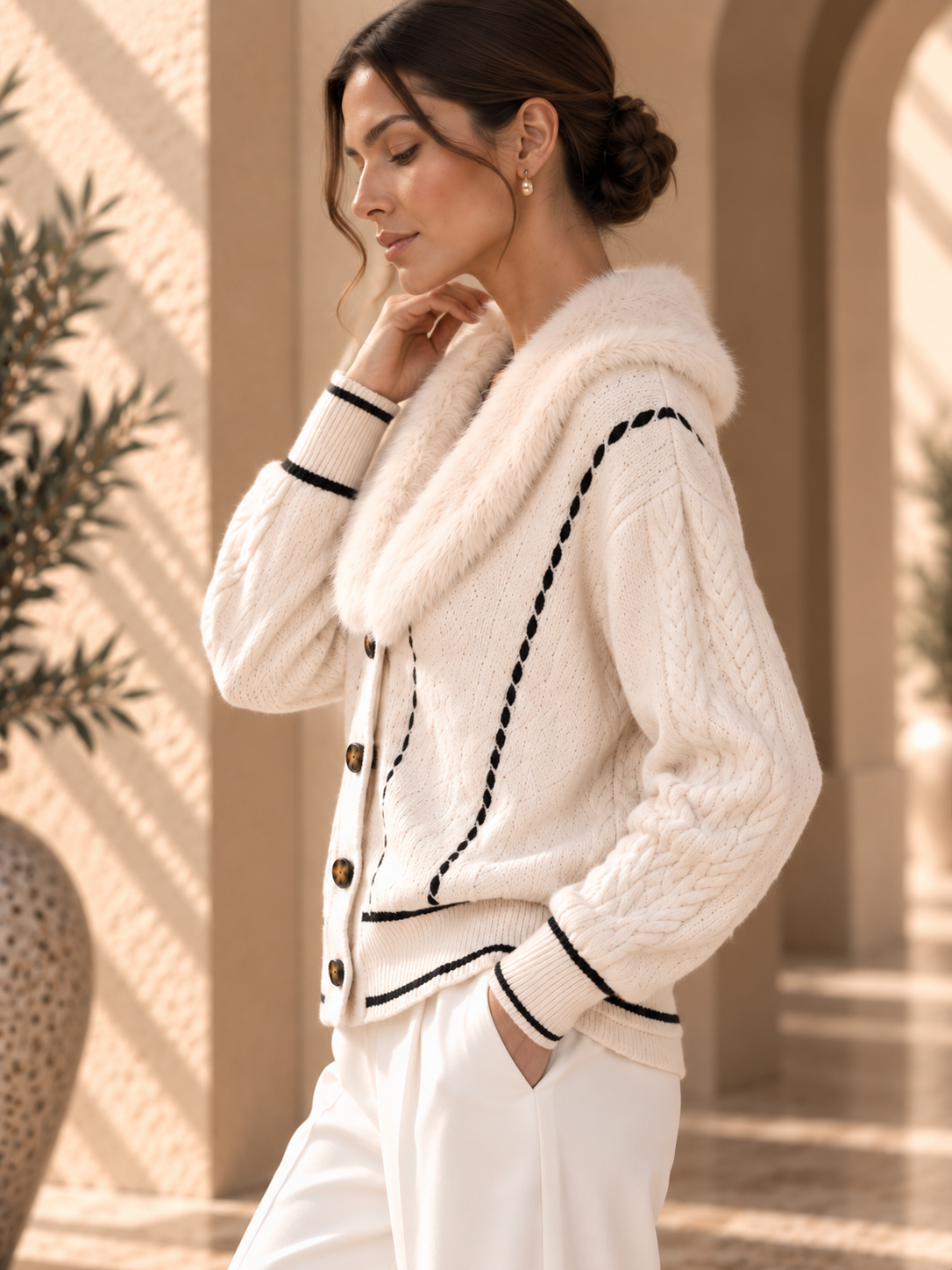 Women’s Relaxed Long Sleeve Knit Cardigan
