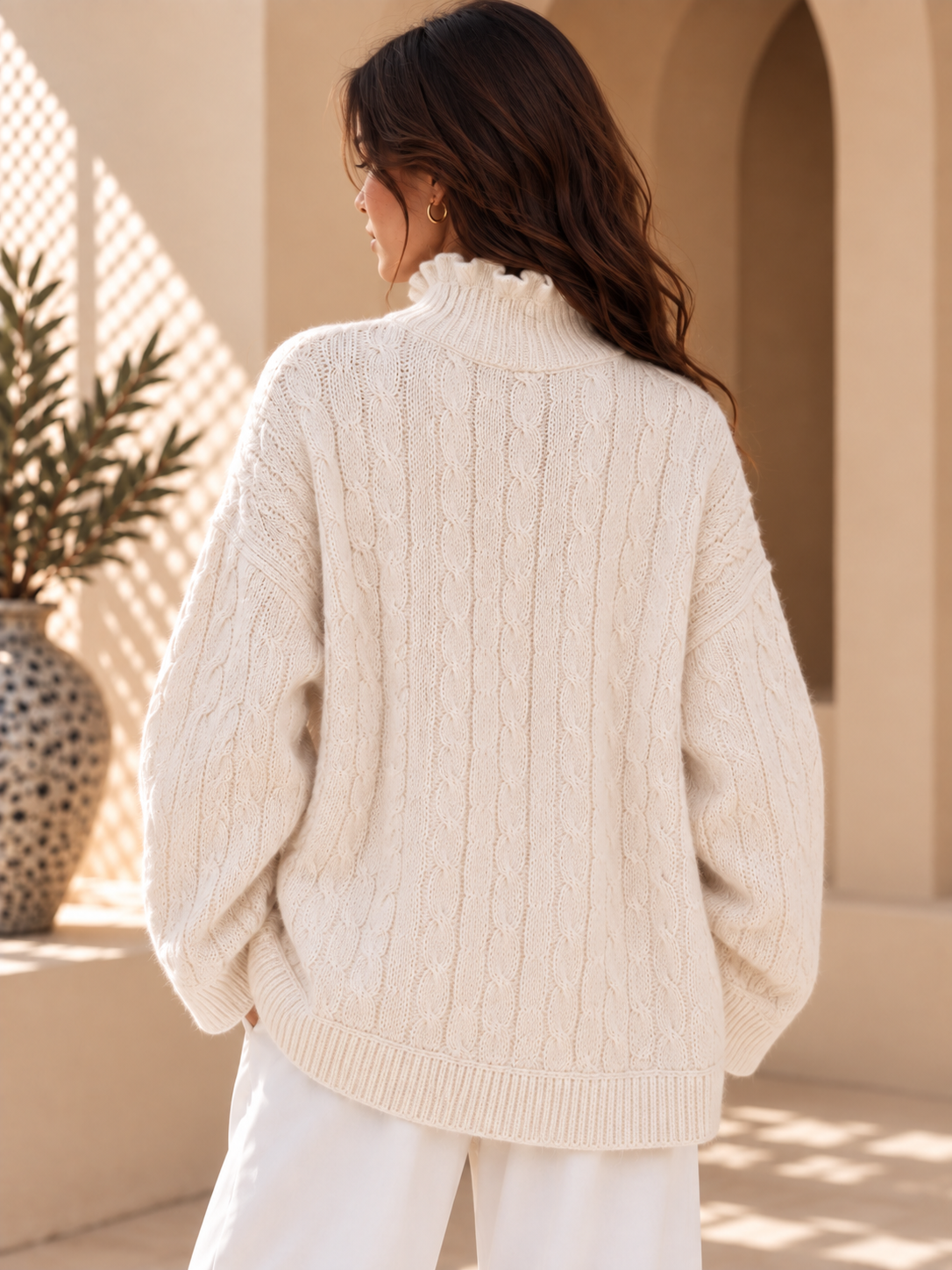 Women’s Relaxed Long Sleeve Knit Sweater